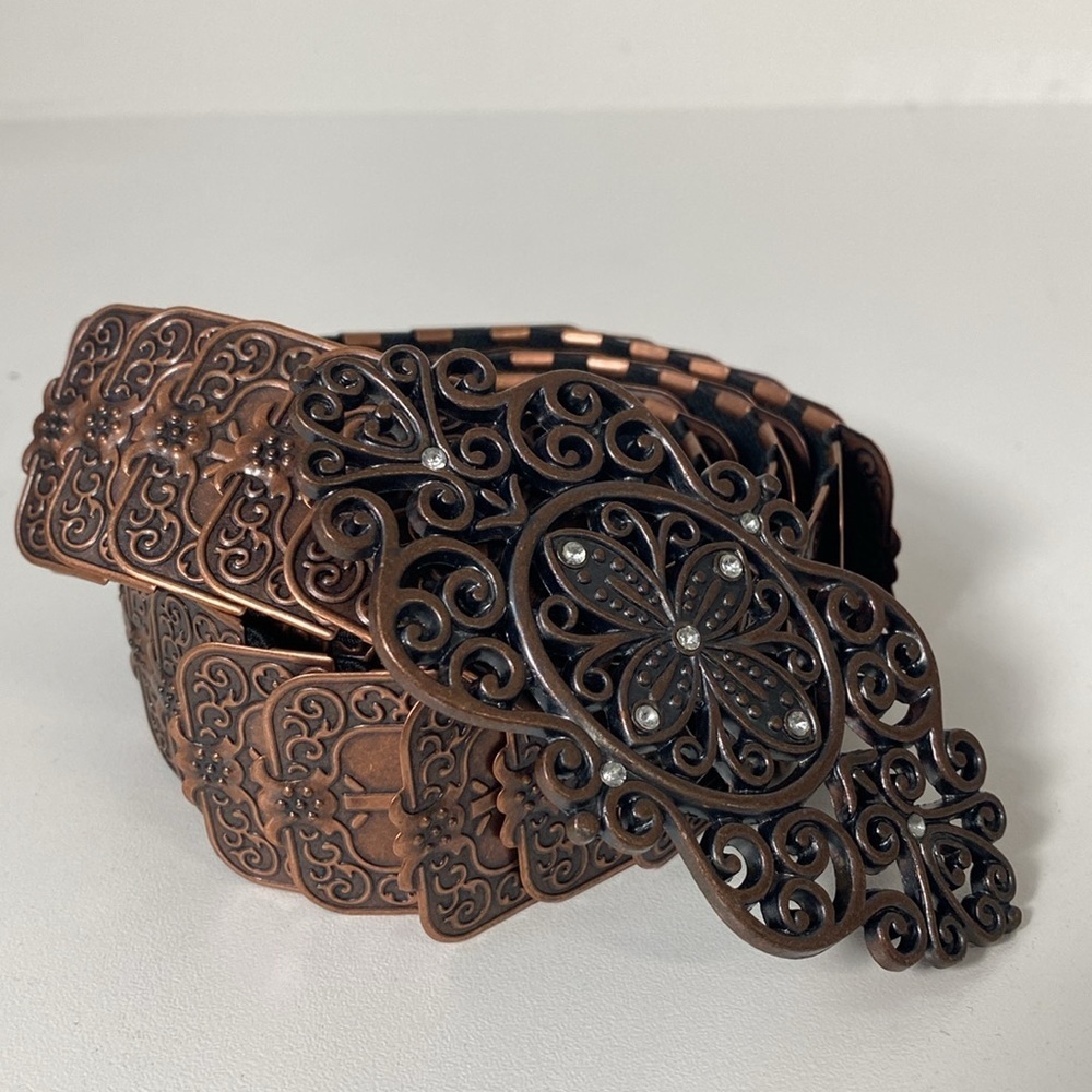 Vintage Bronze Scale Belt Size 36